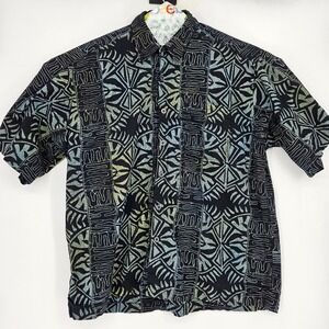 Johari West Shirt Mens 2XL Short Sleeve Button Up Hawaiian‎ Geometric Casual